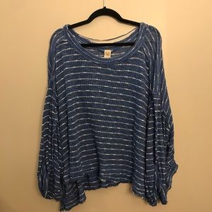 Free People Island Girl Hacci Stripe Tee